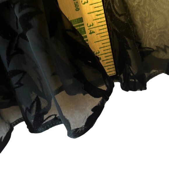 Vintage Amanda Taylor Women's 10 Chiffon Floral Burnout‎ Dress Gothic Goth Alt - Picture 9 of 9